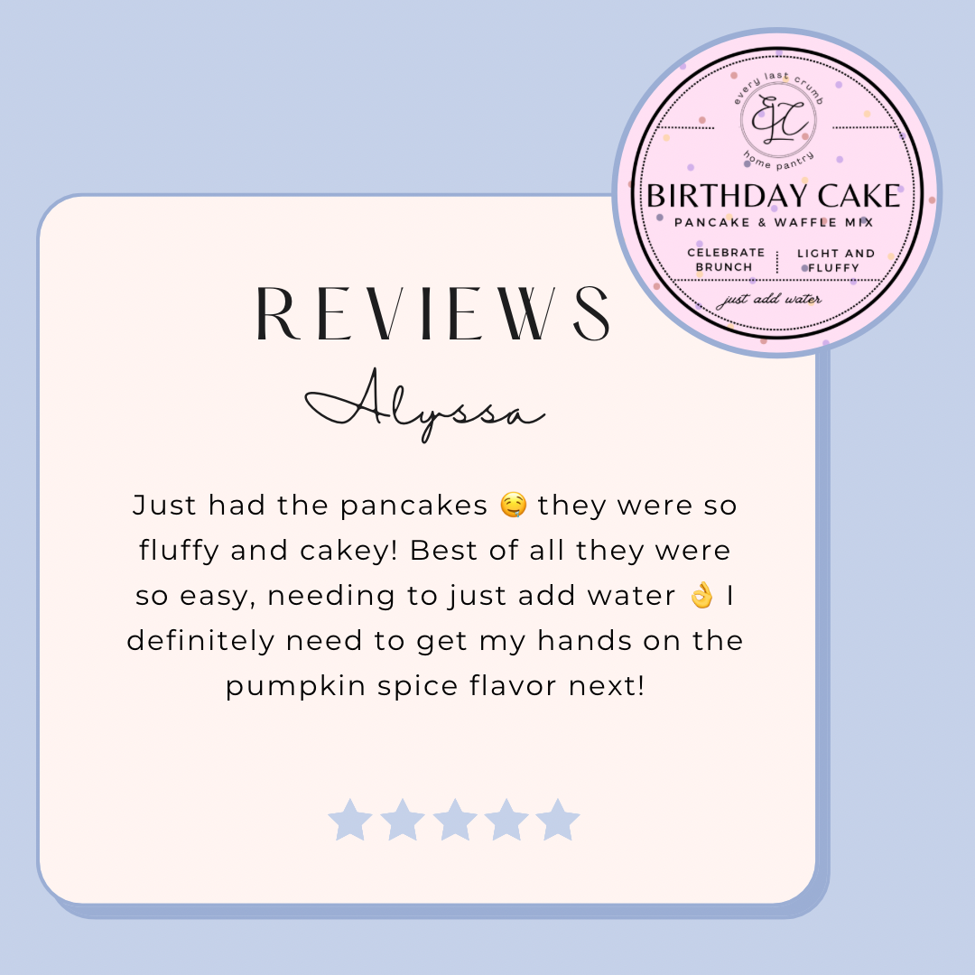 Birthday Cake • Pancake & Waffle Mix